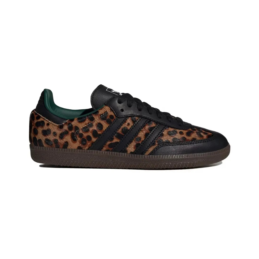 AdidasSambaOGBlackGreenLeopardBrickSneakers