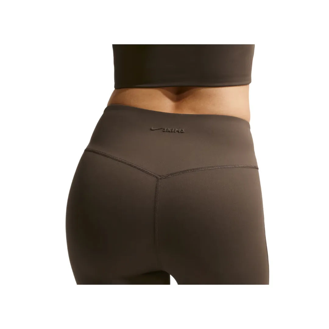 Nike x SKIMS Matte Women's High-Waisted Slim Flared Leggings ”Dark Sepia”