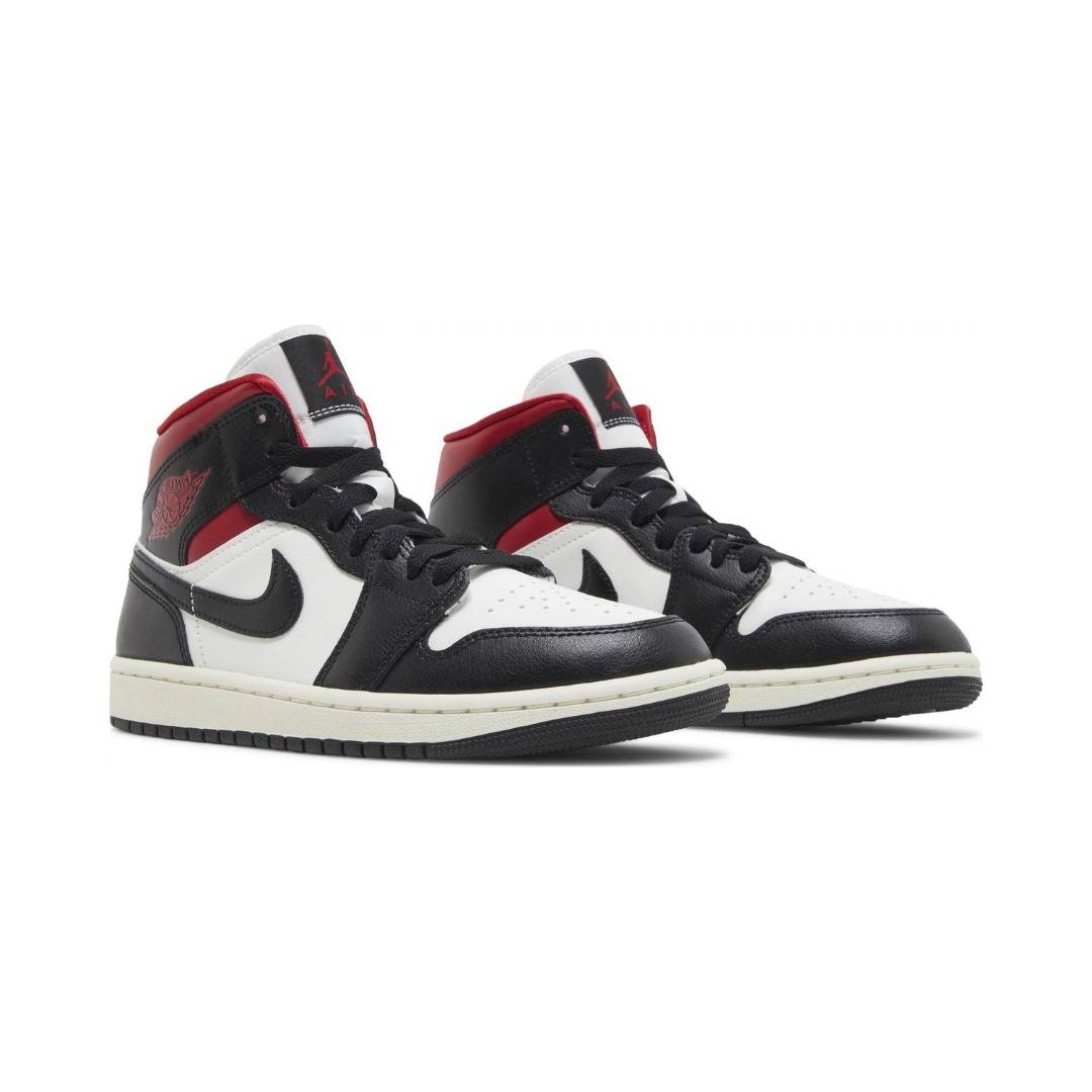 Nike-Air-Jordan-1-Mid-Black-Gym-Red-Panda-BQ6472-061-BRICK-SNEAKERS 2