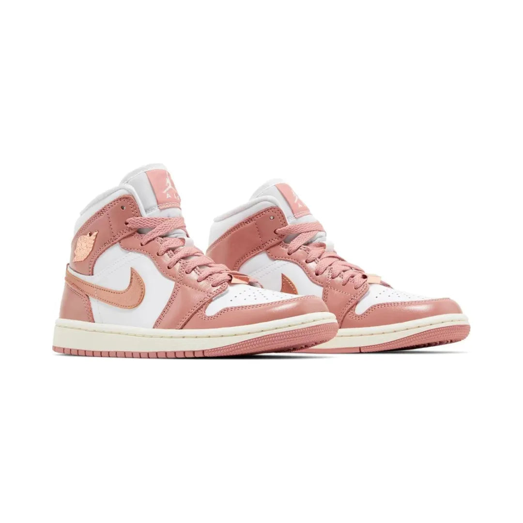 Air Jordan 1 Mid SE Red Stardust FB9892-670 Brick Sneakers 2