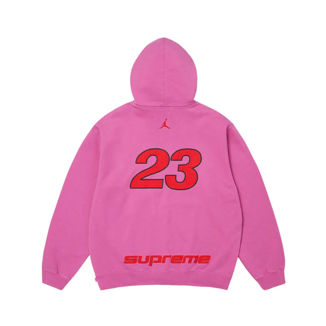 Supreme Jordan Zip Up Hooded Sweatshirt ”Pink”
