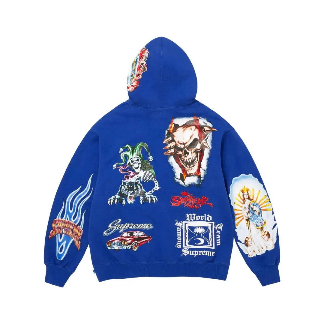 Hanorac Supreme Stickers ”Royal”