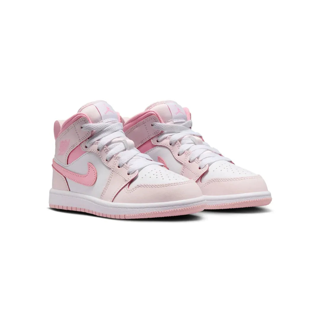 Nike-Air-Jordan-1-Mid-Pink-Kids-DQ8424-600-Brick-Sneakers