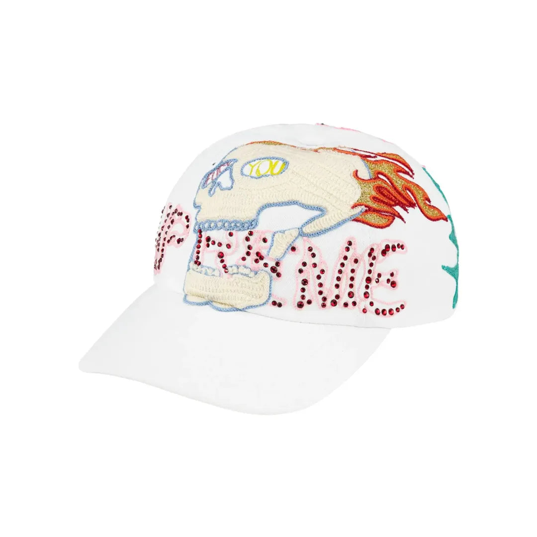 Sapca Supreme x Wfst 6-Panel ”White”