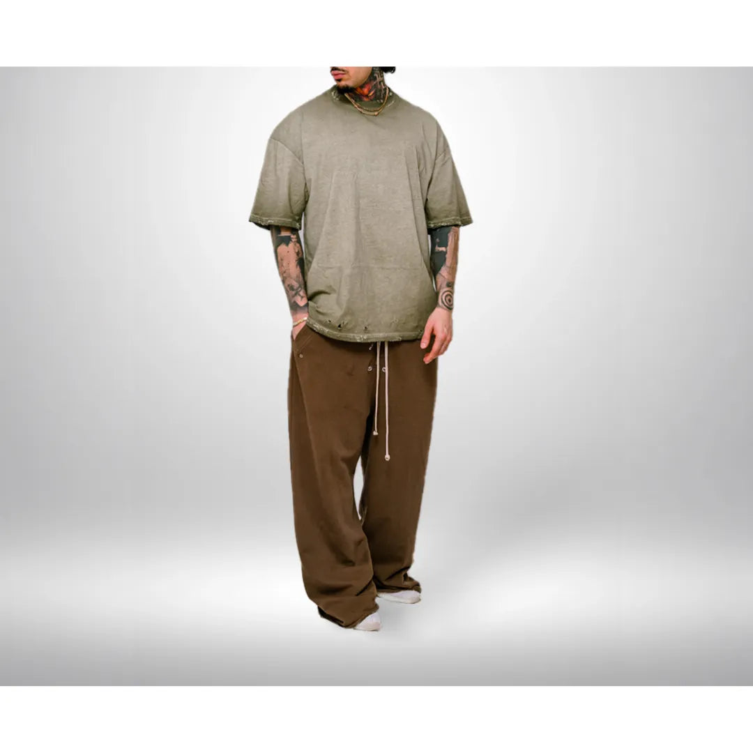 IP-by-paris-Vintage-Oversized-Distressed-Tee-Olive