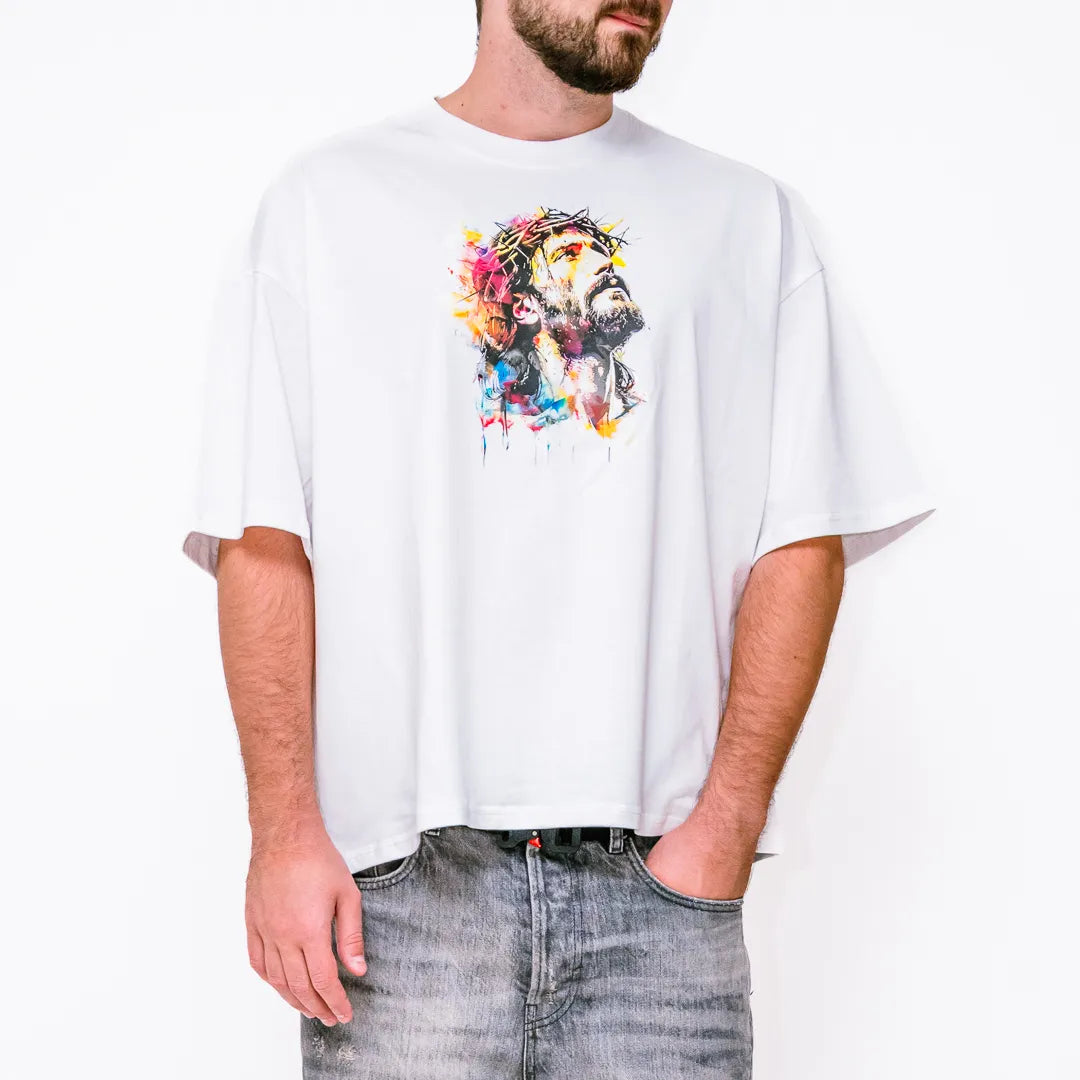i!P Oversized Cropped Tee ”Jesus 1978”