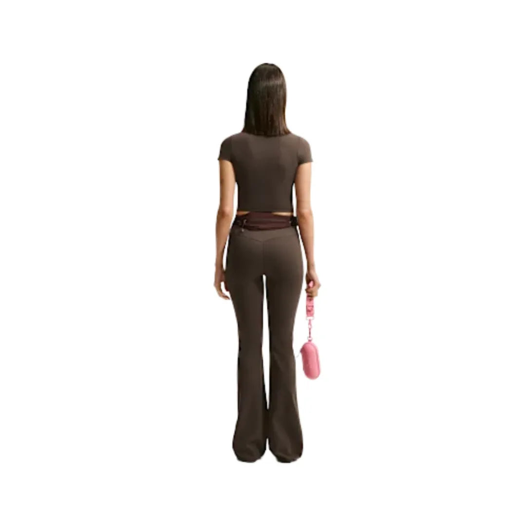 Nike x SKIMS Matte Women's High-Waisted Slim Flared Leggings ”Dark Sepia”