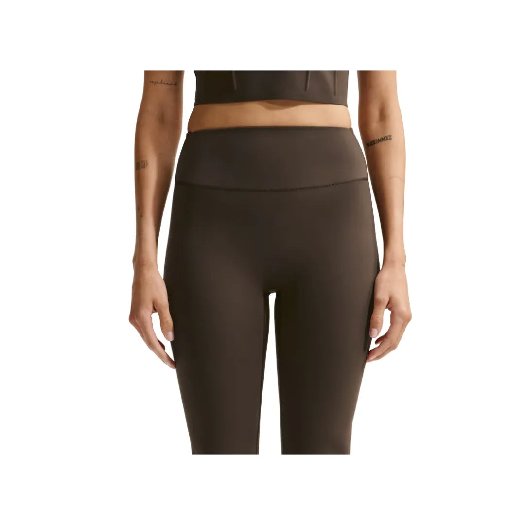Nike x SKIMS Matte Women's High-Waisted Slim Flared Leggings ”Dark Sepia”