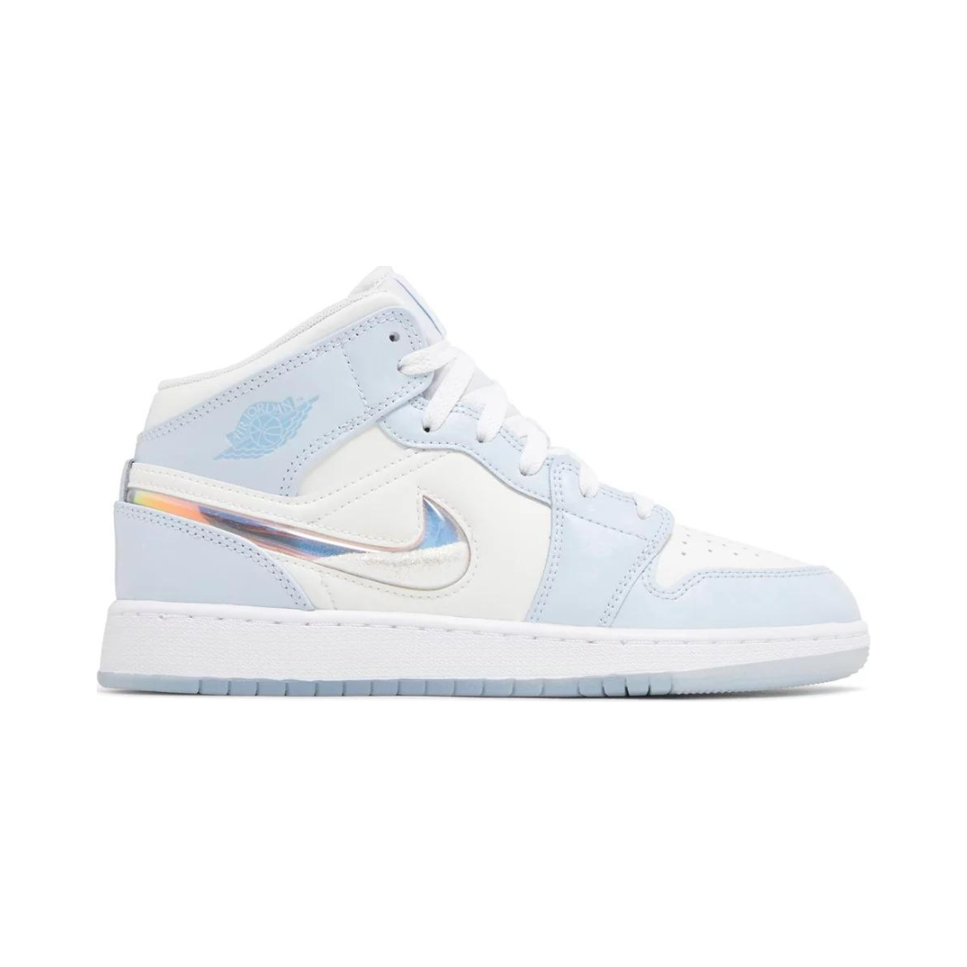 Air Jordan 1 Mid Frozen Glitter Swoosh - Brick Sneakers