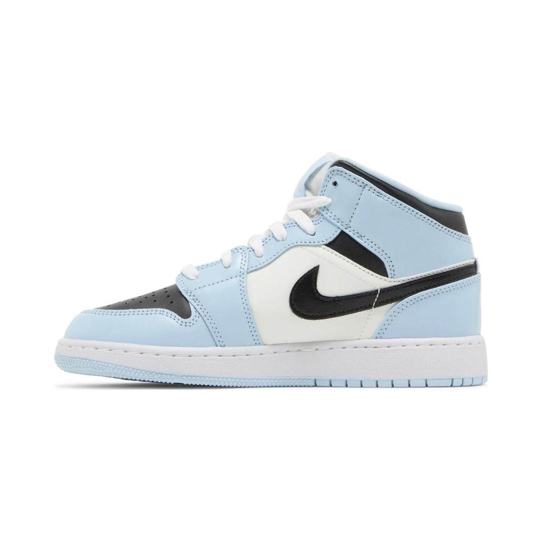 Air Jordan 1 Mid Ice Blue Black - Brick Sneakers