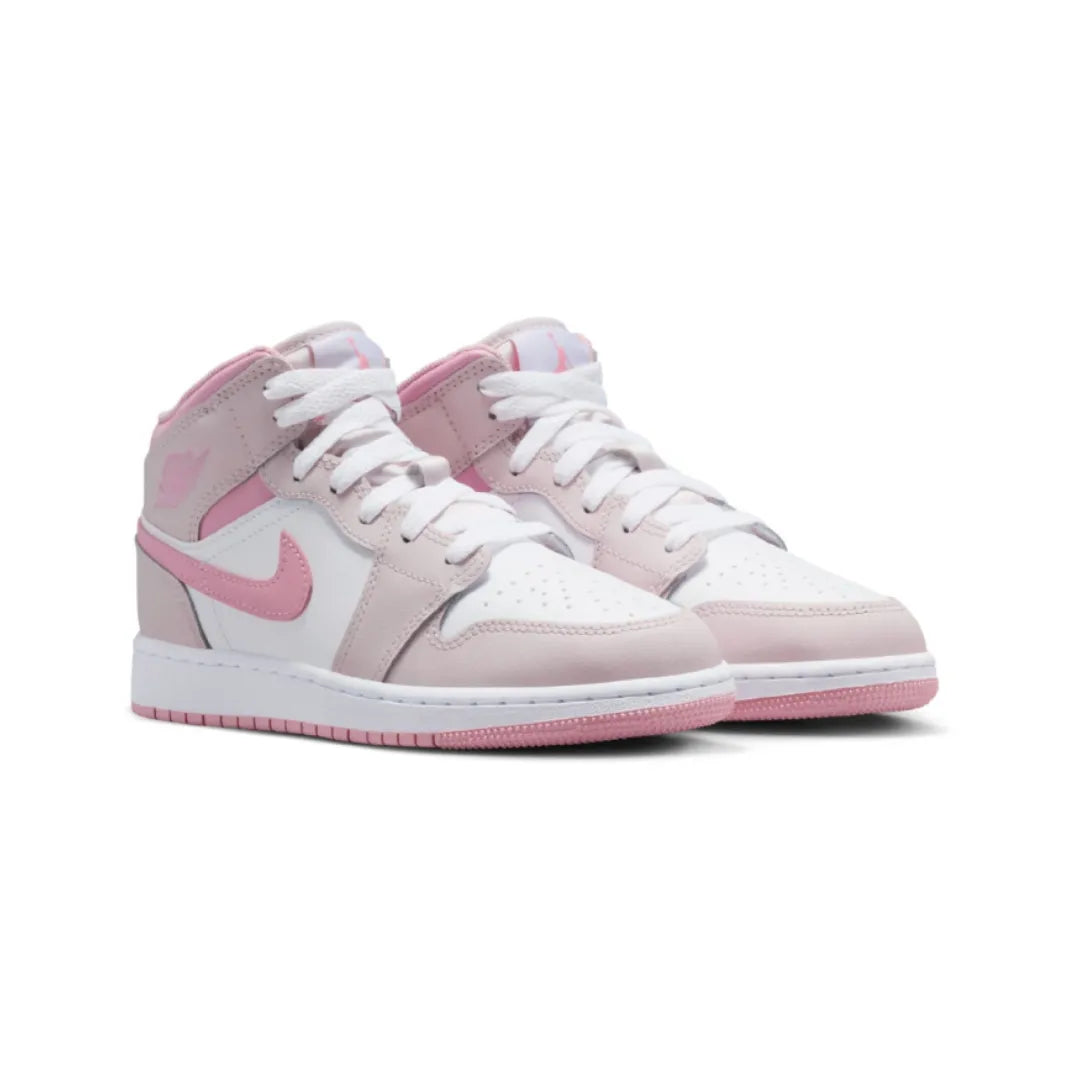 Nike-Air-Jordan-1-Mid-Pink-Kids-DQ8424-600-Brick-Sneakers