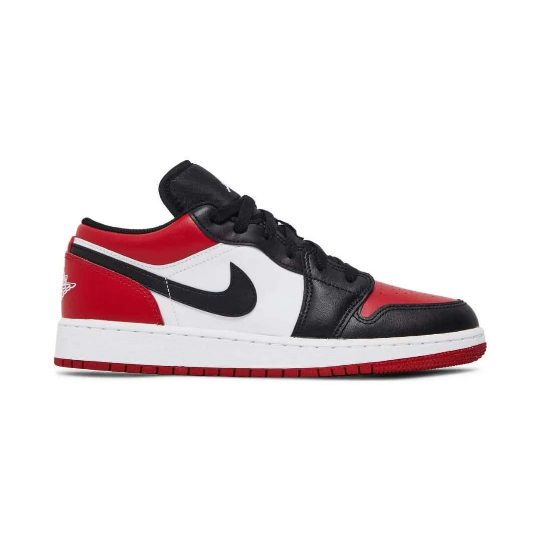 Air Jordan 1 Low Bred Toe 553560-612 Brick Sneakers