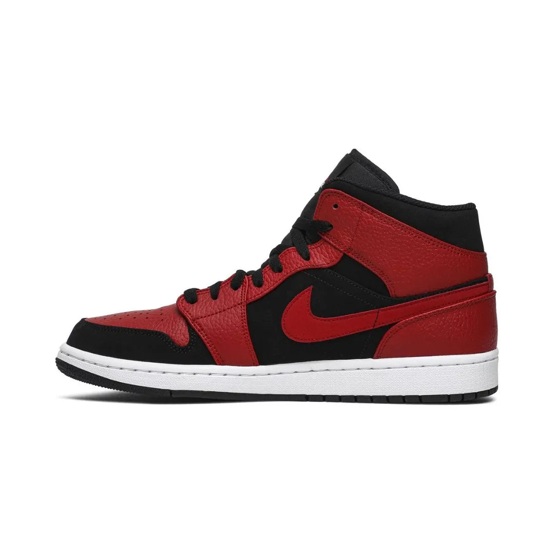 Nike Air Jordan 1 Mid Reverse Bred 554724-054 Brick Sneakers 4