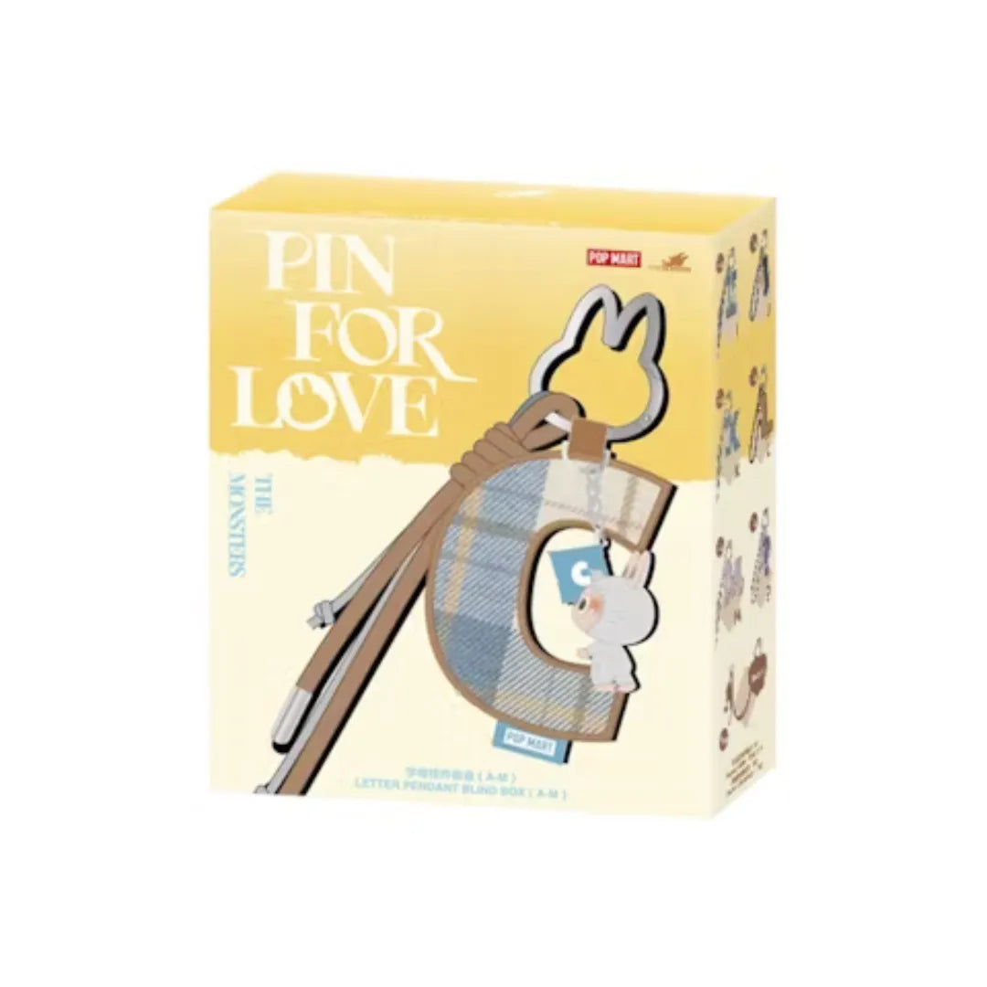Pop Mart Labubu The Monsters ”Pin for Love” Letter Pendant (A-Z)