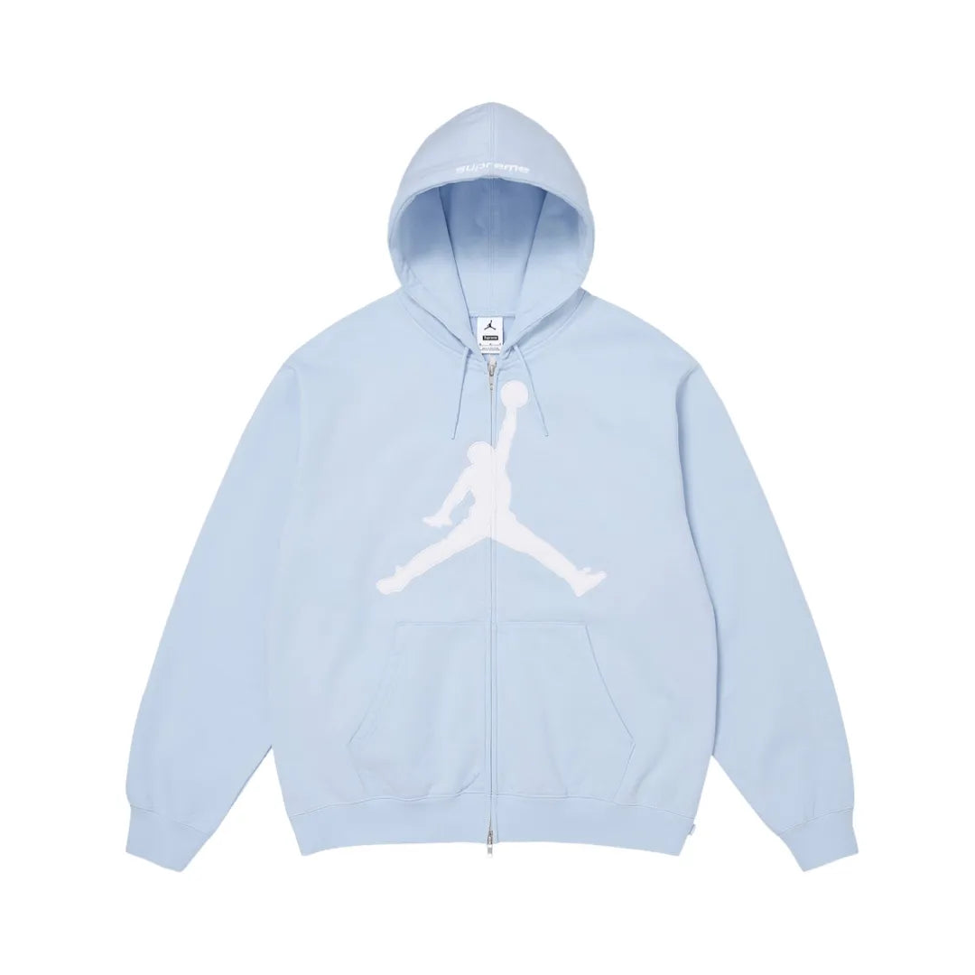 Supreme Jordan Zip Up Hooded Sweatshirt ”Light Blue”