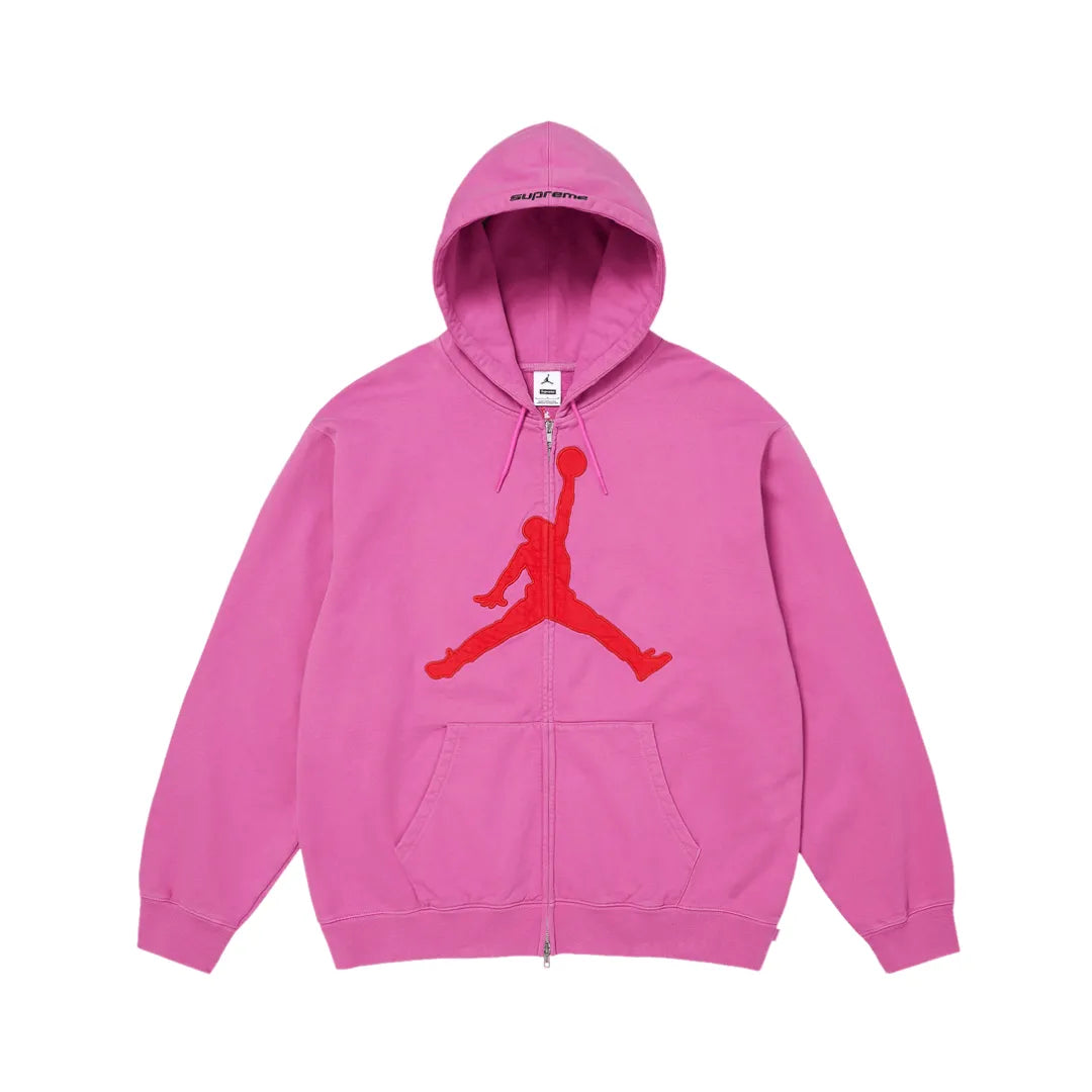 Supreme Jordan Zip Up Hooded Sweatshirt ”Pink”