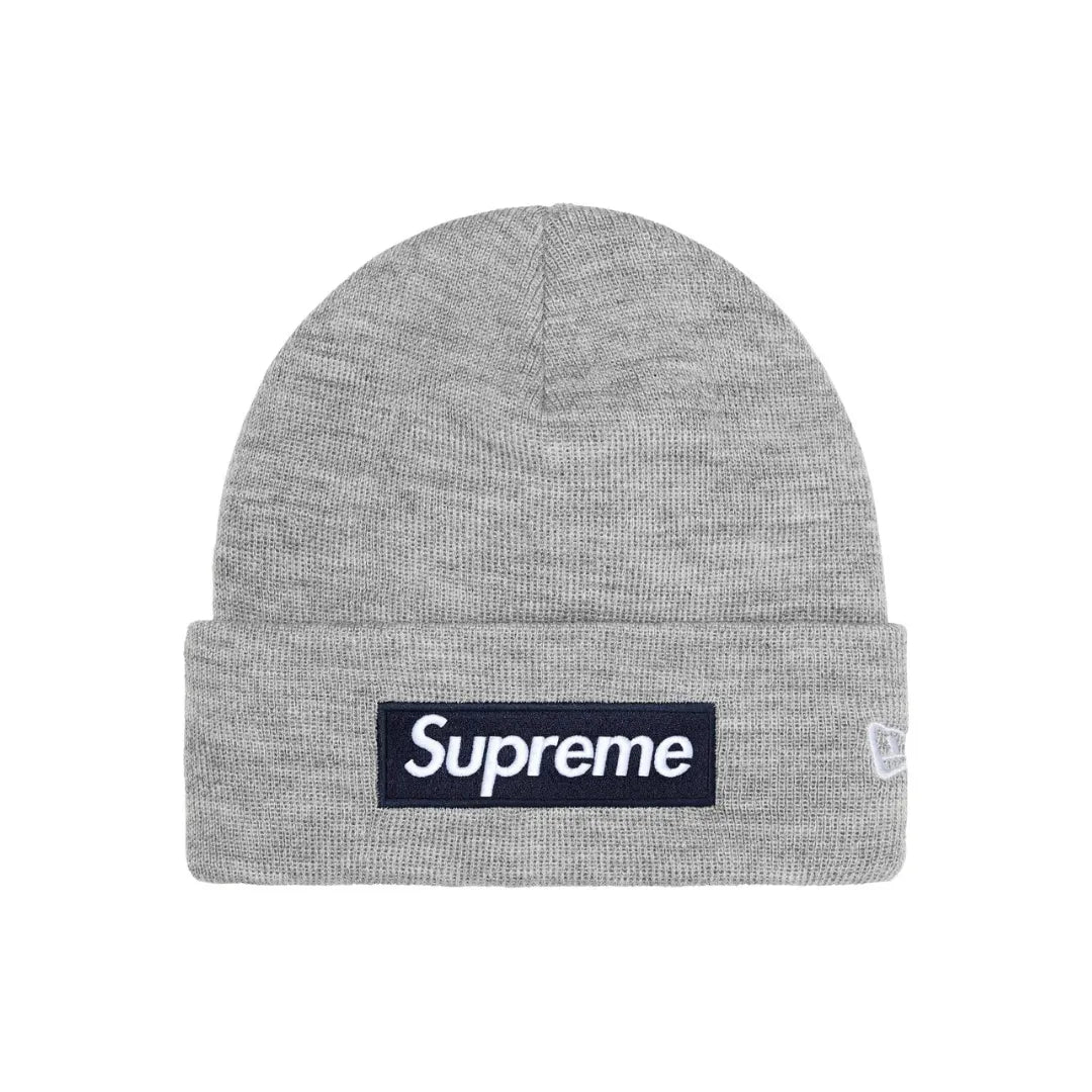 Supreme New Era Box Logo Beanie ”Heather Grey”