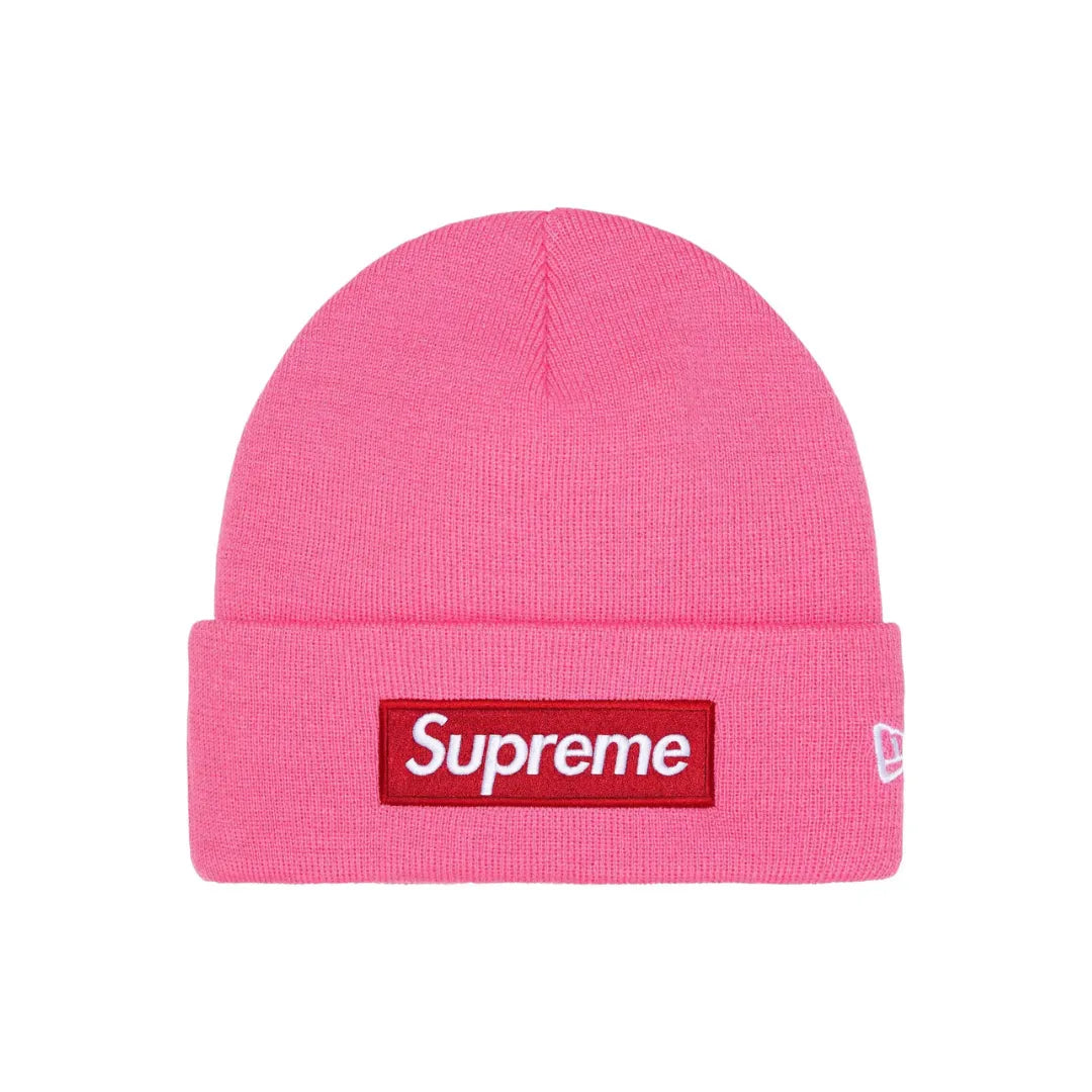 Supreme New Era Box Logo Beanie ”Magenta”