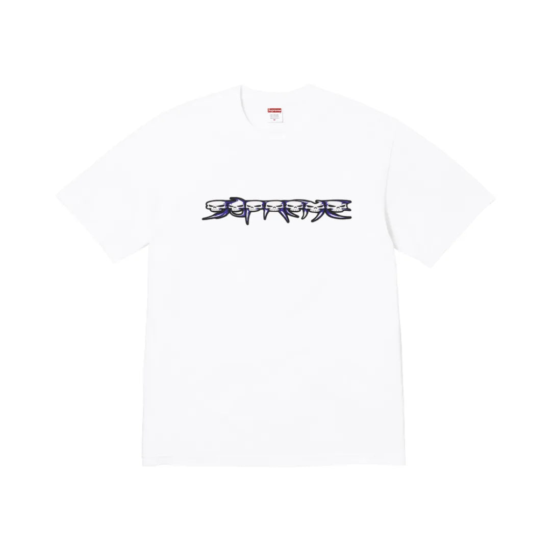 Supreme Skulls Spellout Tee ”White”