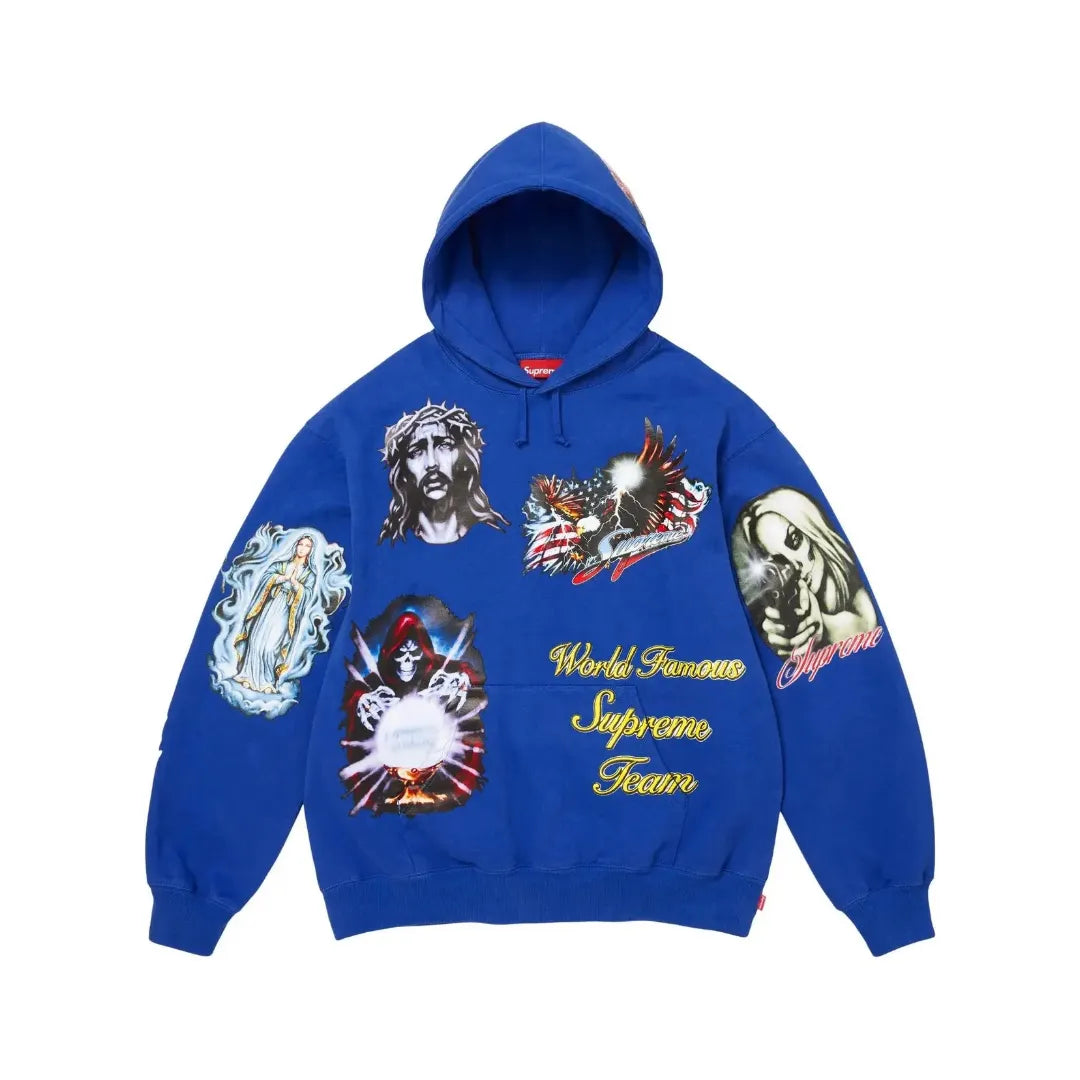 Hanorac Supreme Stickers ”Royal”