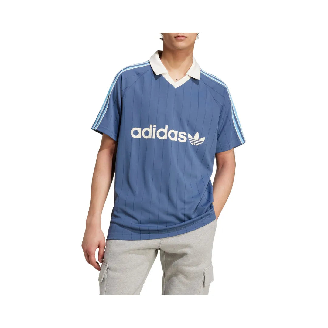 Tricou Adidas ”Pinstripe Blue”