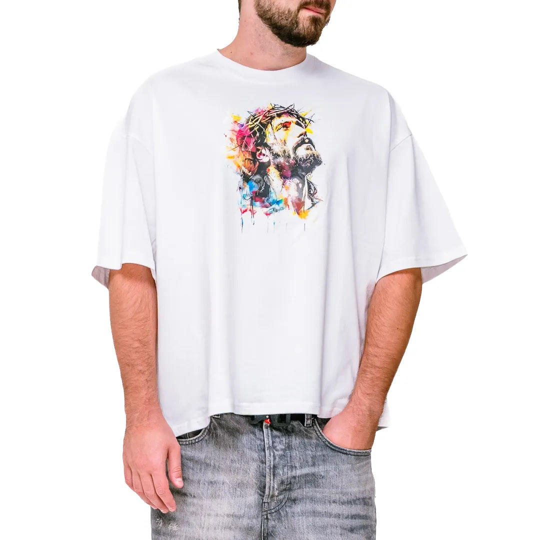 i!P Oversized Cropped Tee ”Jesus 1978”
