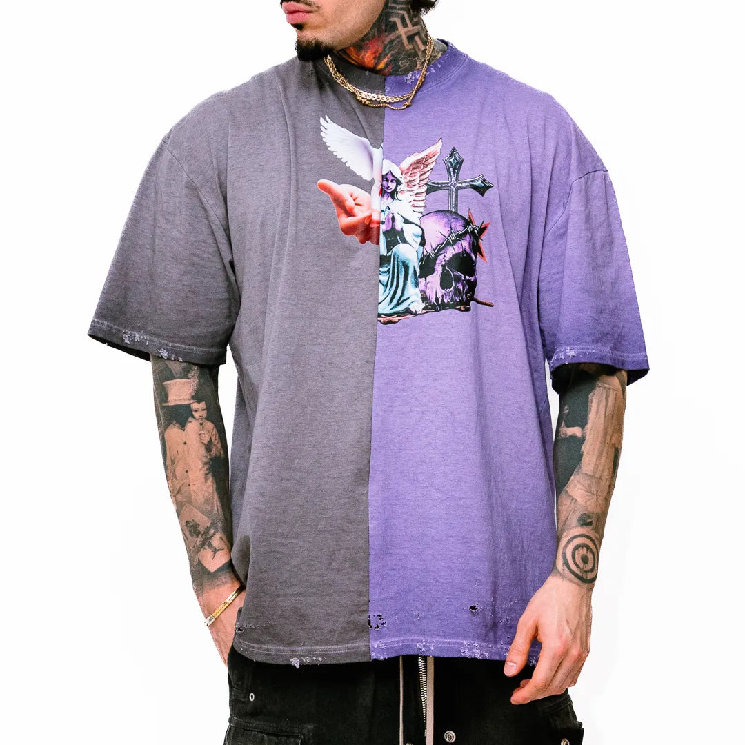 i!p-IP-by-paris-Vintage-Distressed-Double-Tee-Purple-Grey